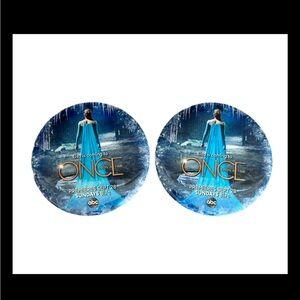Disney Once Elsa Buttons pinback Lot Of 2 ABC TV series Frozen Elsa Walt Disney